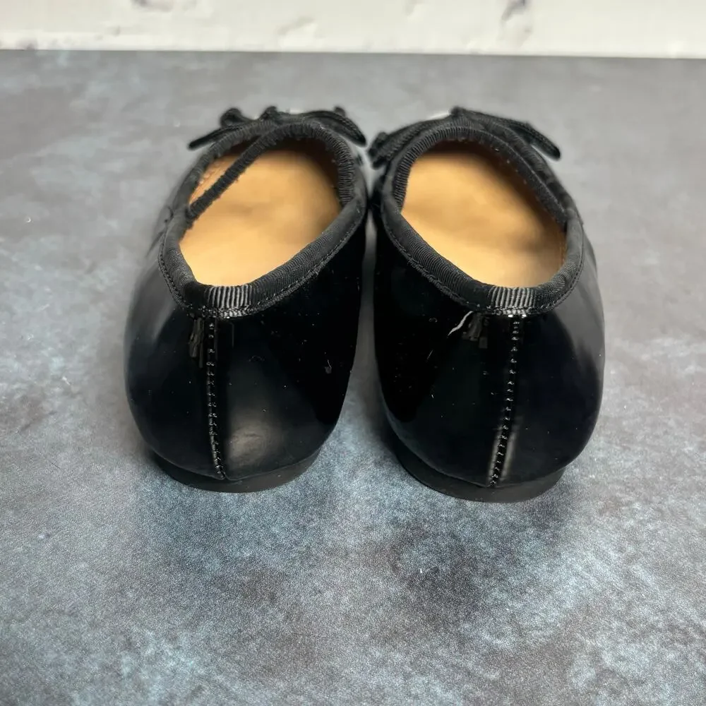 Polo Ralph Lauren Girl's Patent Leather Bow Ballet Flats Size Toddler 6.5